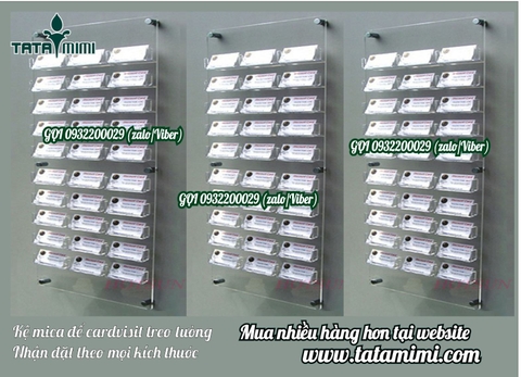 Khung mica để cardvisit treo tường