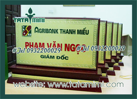 Biển chức Danh Agribank đẹp