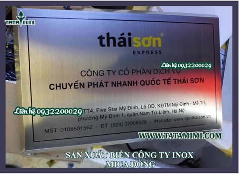 Biển inox trắng xước