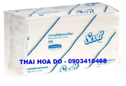 SCOTT Interfold 2 Ply 23754 (Giấy lau tay 2 lớp dạng xếp tờ đóng gói rút kéo )