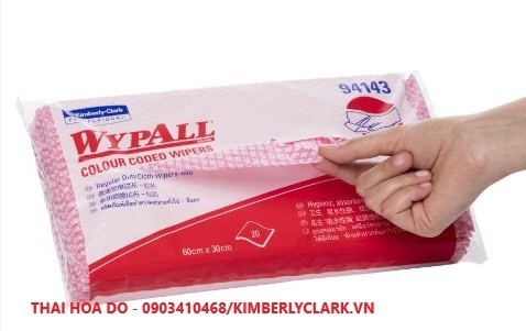 WYPALL Colour Coded Heavy Duty 94143 (khăn lau thấm chuyên dụng trong chế biến thực phẩm)