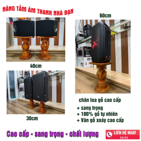 Chân loa gỗ nguyên chất cao cấp (60)