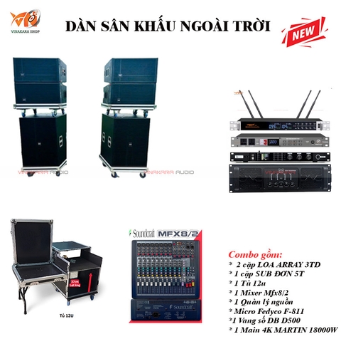 Dàn âm thanh sân khấu ngoài trời VN78X,công suất lớn, cho anh em đi show