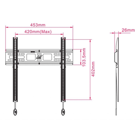 GIÁ TREO TIVI SÁT TƯỜNG NHẬP KHẨU NB D2F (32