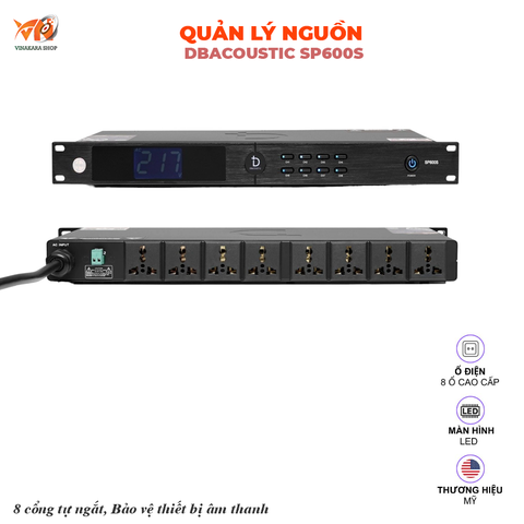 Quản lý nguồn Dbacoustic SP600S, 8 cổng