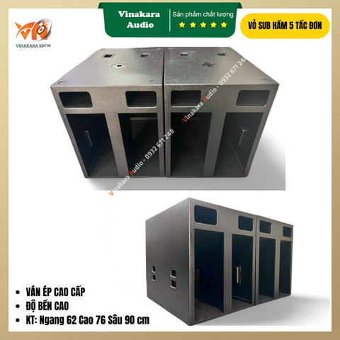 Vỏ sub hơi 5 tấc VS18, ván ép cao cấp titan