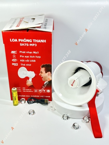 Loa phóng thanh cầm tay mini Sunrise SH7S - USB MP3