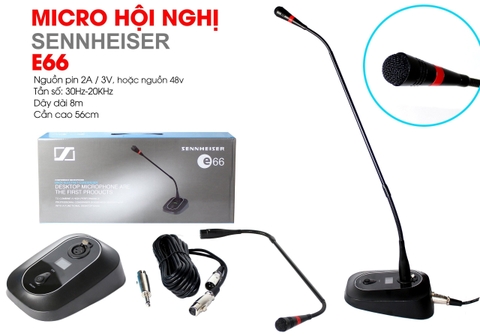 Micro Cổ Ngỗng Hội Nghị Sennheiser E66, hàng nhập khẩu