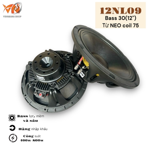 Loa bass rời 3 tấc 30, từ neo coil 75 | 12NL09