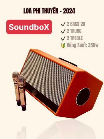 Loa kéo Xách tay kiểu phi thuyền,mẫu mới Soundbox 2 tấc đôi