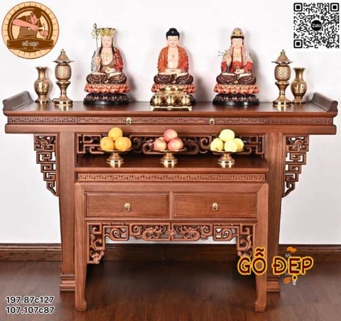 Bàn Thờ  Gỗ Gụ BT 810 - Bàn Thờ Triện Sen