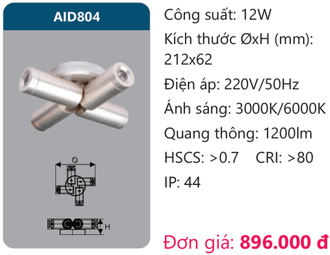 Đèn Led chiếu vách Duhal AID804