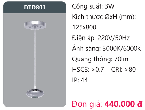 Đèn Led treo thả trần nhà DTD801