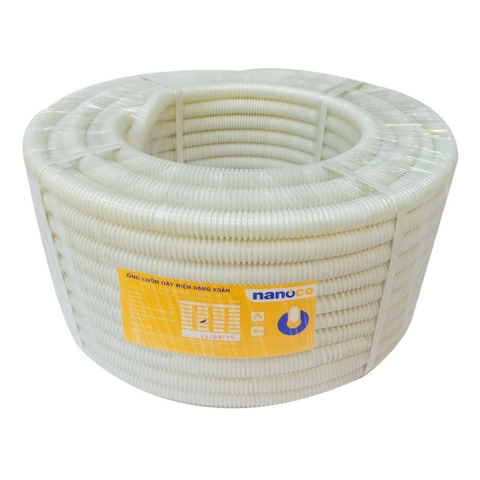 Ống luồn PVC dạng xoắn Ø25mm FRG25WS Nanoco