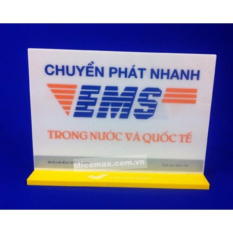 Kệ menu mica chữ T đế rời KM-1712