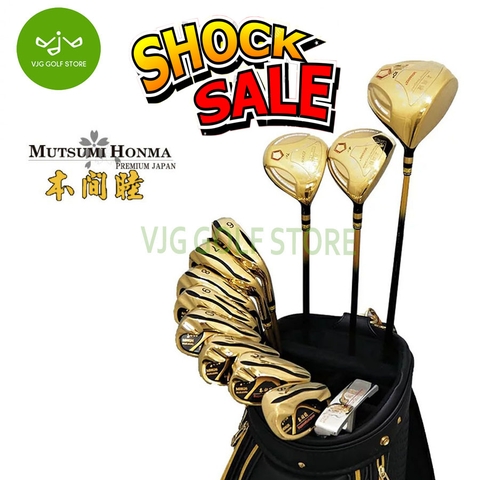 Bộ Gậy Club set Mutsumi Honma 12SR (1D+2W+8S+1P) Flex R New + Bag