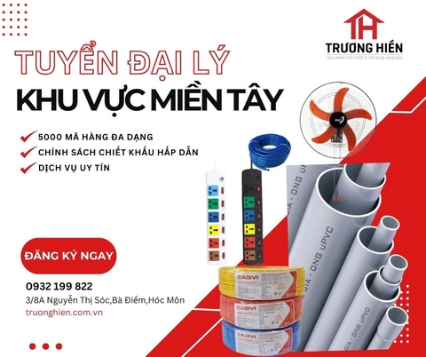 Nhà phân phối điện nước hàng đầu khu vực Miền Tây, giá sỉ tận kho – hàng luôn sẵn
