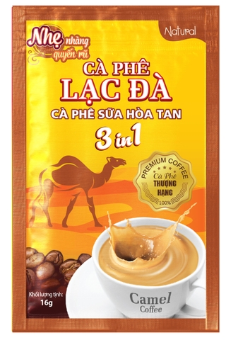 CÀ PHÊ CAMEL 3IN1 NHẸ NHÀNG quyến rũ - Túi 16 gói