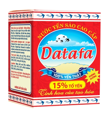 Yến Sào Cao Cấp DATAFA (15% TỔ YẾN) - Không Đường Hộp 6 lọ