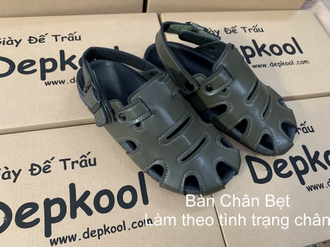 Giày BÍT MŨI màu Rêu - BÀN CHÂN BẸT