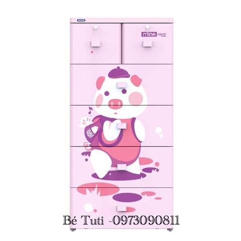 Tủ nhựa Duy Tân Mina 5 tầng 6 ngăn