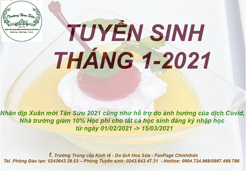 LỊCH KHAI GIẢNG THÁNG 03/2021