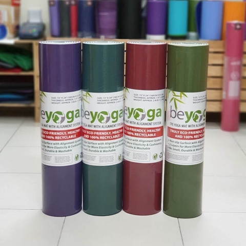 Thảm tập yoga định tuyến TPE 8mm beYoga chụp tại cửa hàng