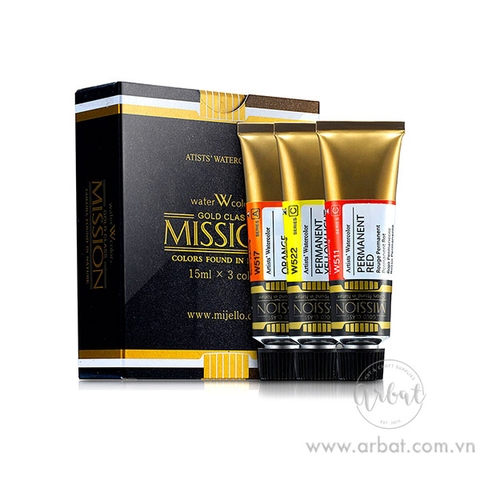 Màu nước lẻ Mijello Mission Gold 15ml - Tông Vàng, Cam