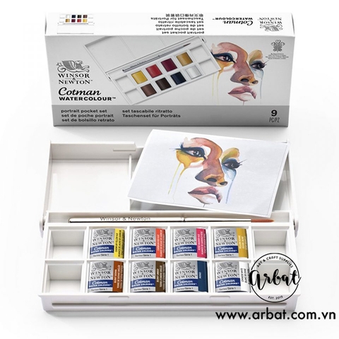 Màu nước Winsor & Newton Cotman - Set 8 màu theo chủ đề