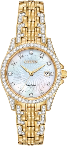 Đồng hồ Eco-Drive Nữ Citizen Silhouette Crystal EW1222-84D