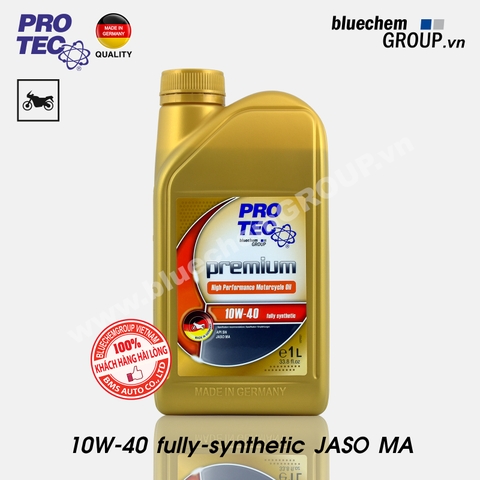 Dầu nhớt Mô tô hiệu suất cao PRO-TEC Premium 10W-40 Fully-synthetic JASO MA