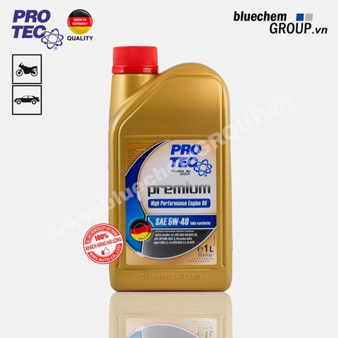 Dầu nhớt PRO-TEC Premium 5W-40 Fully-Synthetic API SP, ACEA A3/B4-12 1L