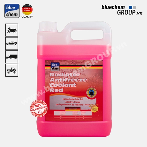 Nước Làm mát động cơ và chống đông G12 - màu Đỏ (bluechem Radiator Antifreeze Coolant Red)