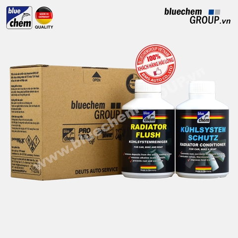 Bộ sản phẩm bluechem Làm sạch và Bảo vệ Két nước làm mát (Combo Radiator)