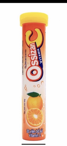 Vitamin C sủi - Ossizan C chanh tuýp 20 viên