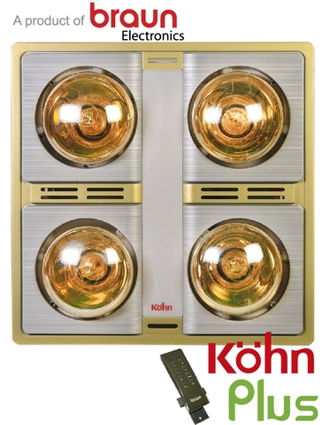 Đèn sưởi nhà tắm Braun Kohn KN04G Plus (hàng chính hãng)