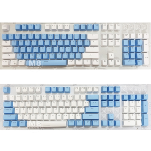 Keycap Bàn phím cơ - ABS Xanh Dương Trắng