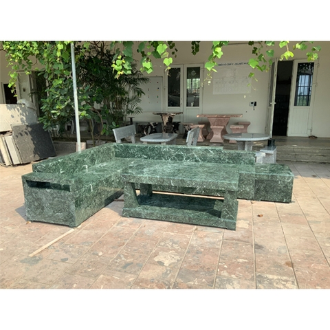 BÀN GHẾ ĐÁ TỰ NHIÊN - SOFA MÀU XANH ẤN ĐỘ