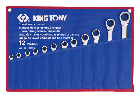 Bộ cờ lê vòng miệng tự động 12 chi tiết Kingtony 12112MRN