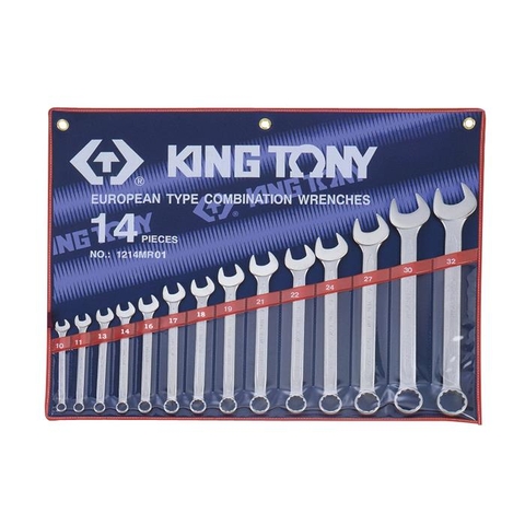 Bộ Cờ lê vòng miệng 14 chi tiết hệ Metric Kingtony 1214MR10