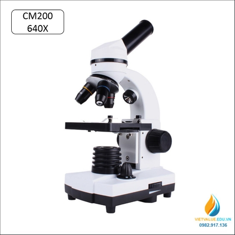 Kính hiển vi CM20 độ phóng đại 640X, kính hiển vi 3 mắt, kính hiển vi phòng thí nghiệm