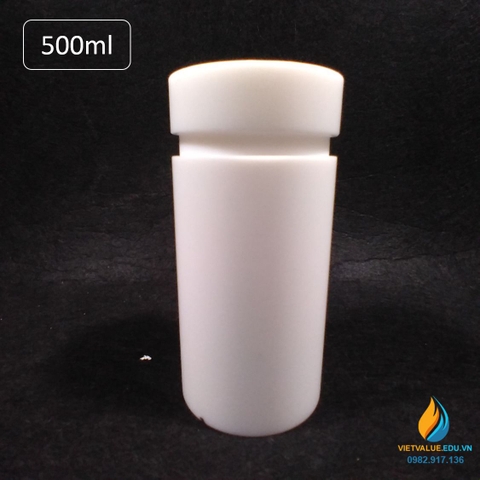 Lõi PTFE bể thủy nhiệt 500ml, lõi lò phản ứng hấp nhiệt thủy lực 500ml nhựa PTFE