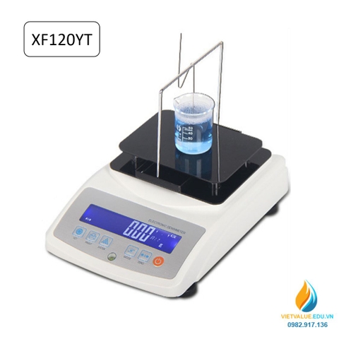 Máy đo mật độ XF120YT, khối lượng phân tích 120gam, độ chia 0.001g, hiển thị LCD