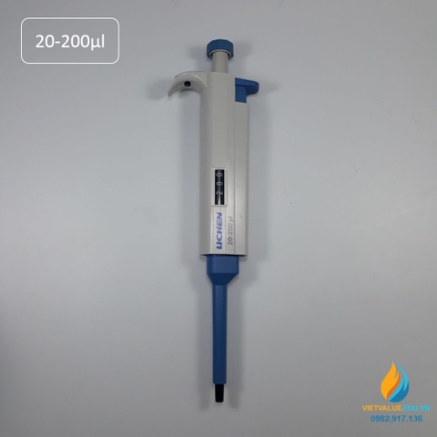 Micropipette 20-200μl đơn kênh Lichen, micropipet hút phòng thí nghiệm