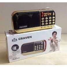 Loa Đài Craven CR-836s Nghe Thẻ Nhớ, USB, FM, Pin Siêu Trâu