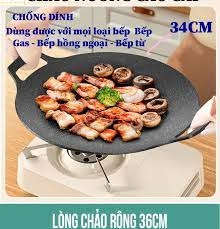 Chảo Gang Nướng Hàn Quốc 34cm