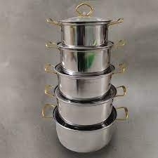 Bộ Nồi 5 Món inox Soup Pot 16cm--24cm