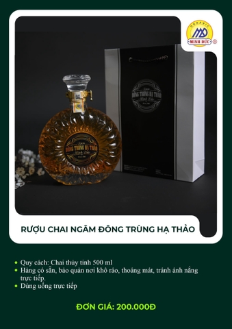 Rượu chai ngâm đông trùng hạ thảo