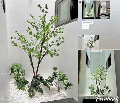 Cành Lá Giả Decor, Cành Thạch Nam Nhật Bản Trang Trí Nhà Đẹp - HC996