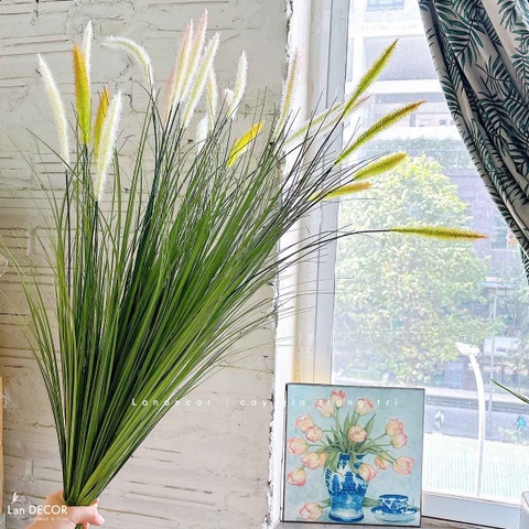 Cỏ Lau Giả- Cành Cỏ Lau Giả Thiết Kế Lan Decor, Trang Trí Kệ Cây, Tiểu Cảnh Lau Giả Quán Cafe Độc Đáo - CC1087